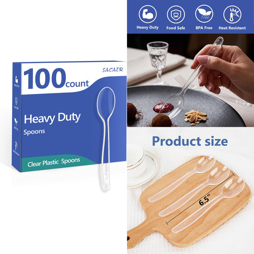 Disposable plastic spoons - disposable,