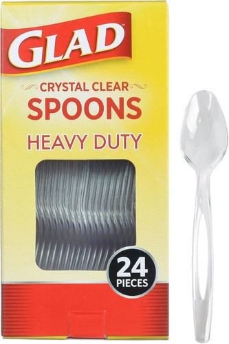 Clear plastic spoons - plastic,